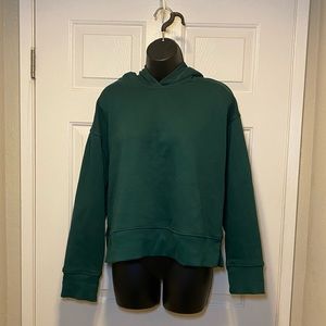 Green Boxy Zara Sweatshirt Hoodie Relaxed Athletic Lounge Comfortable L